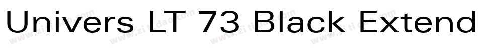 Univers LT 73 Black Extended字体转换